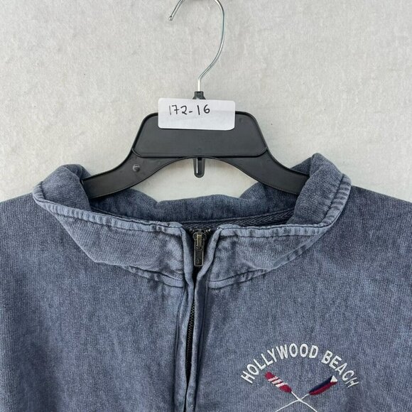 Ragwear Sweatshirt Men's Sz XL Gray 1/4 Zip Embroidered Collared Ribbed Trim - Picture 9 of 9